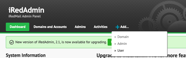 iRedMail Add User